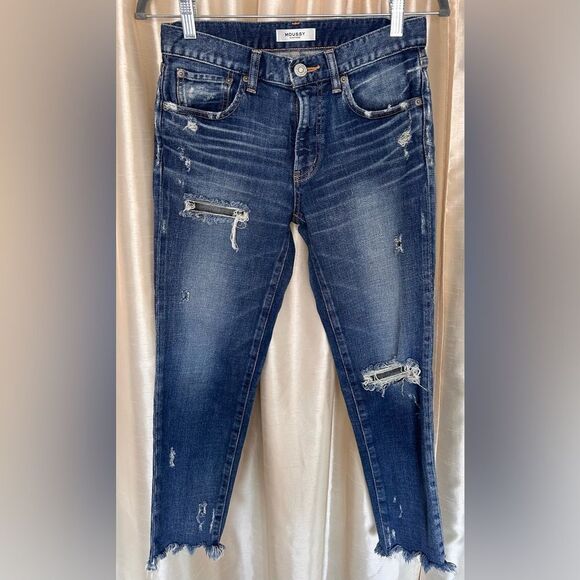Moussy Vintage Distressed  Skinny Jeans Size 26 - Picture 1 of 12